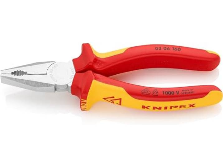 KNIPEX Kombitang verchroomd geïsoleerd, 03 06 160