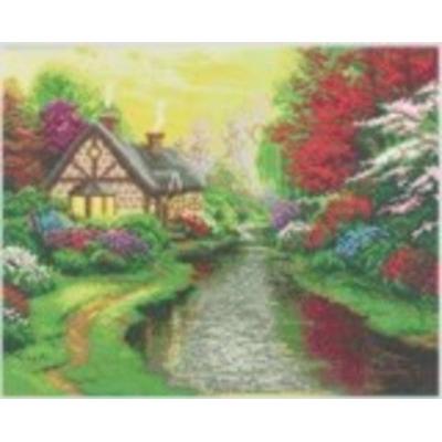 Craft Buddy CAK-TK3L - Crystal Art, A Quiet Evening, Thomas Kinkade Kit, Bild, 40 x 50 cm cm