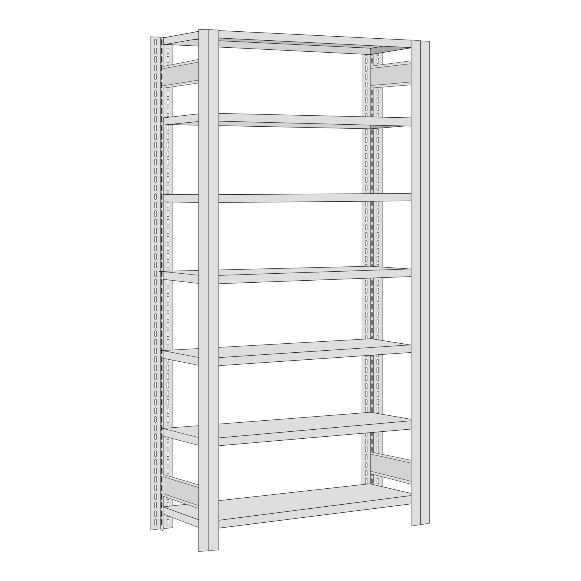 Regalwerk BERT Standardregal Grundfeld HxBxT 3000x1285x400mm (B3-53712-40)