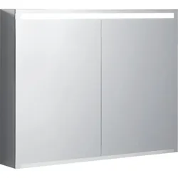 Geberit Option Spiegelschrank mit Beleuchtung, zwei Türen, 90x70x15 cm, außen und innen verspiegelt