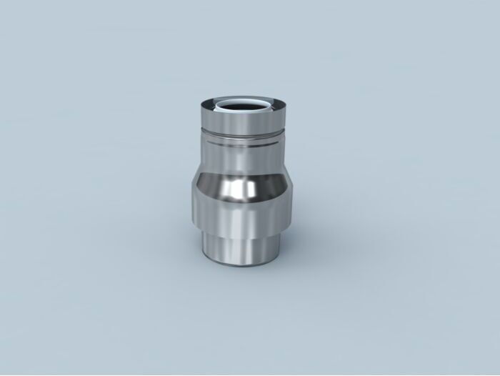 Bertrams Polyline LAS Rohr 42RLL-A60 DN 60/100, mit Zuluft außen, Edelstahl