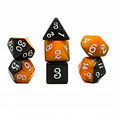 Dice4friends Würfelset Fable - Puss in Boots (Orange/Schwarz) 300074