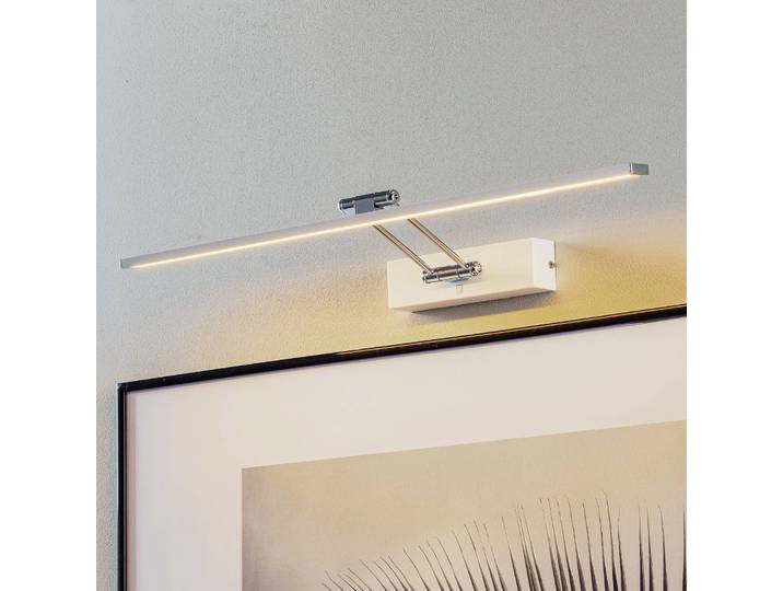 Paulmann Beam Sixty LED-Bilderleuchte in Weiß, weiß / opal, für Wohn- / Esszimmer, Metall, Modern, Wandleuchte, Wandlampe Innen