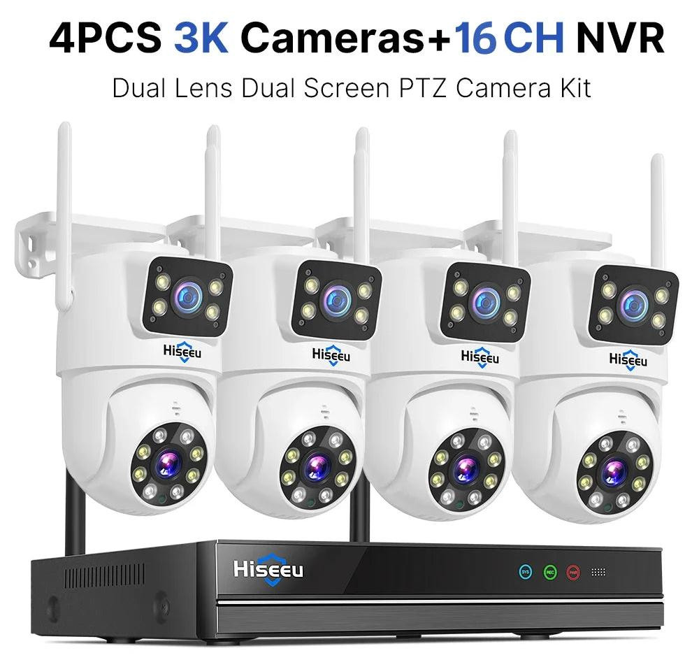 Selius Beveiligingscamera set - 16-kanaals - 6MP dual lens - Wifi - Persoonsvolging - Kleur nachtzicht