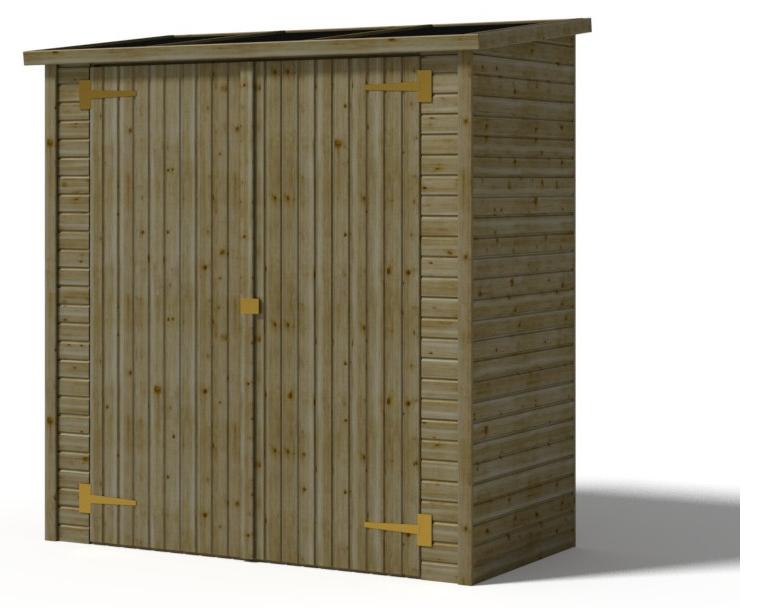 Geräteschrank 1.66x0.82m H.1.86 - mit Boden und Rückwand