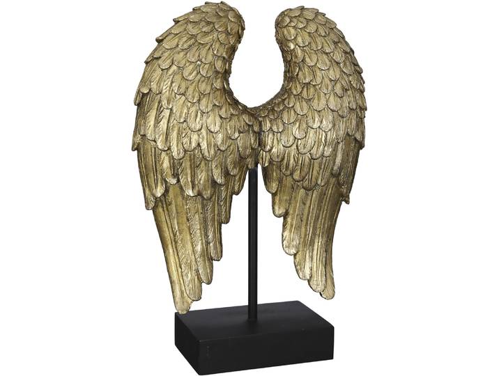 Wanddekoobjekt CASABLANCA BY GILDE Skulptur Wing , gold (goldfarben), B:21cm H:30cm T:8cm, Wanddekoobjekte, Wanddekoobjekt