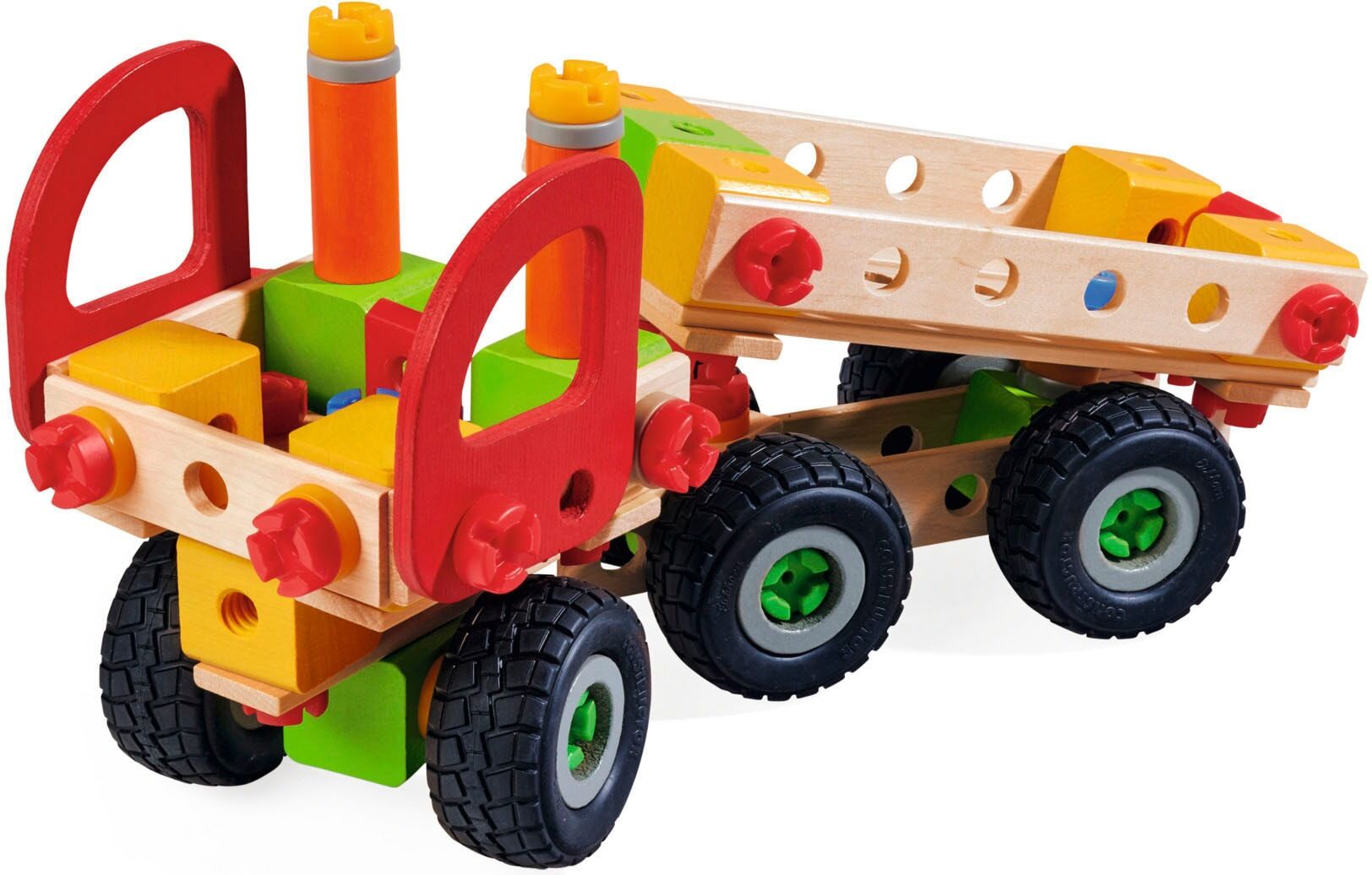Konstruktionsspielsteine EICHHORN "Constructor, LKWs", bunt, Spielbausteine, Kinder, Holz, Kunststoff, Konstruktionsspielsteine, Made in Germany