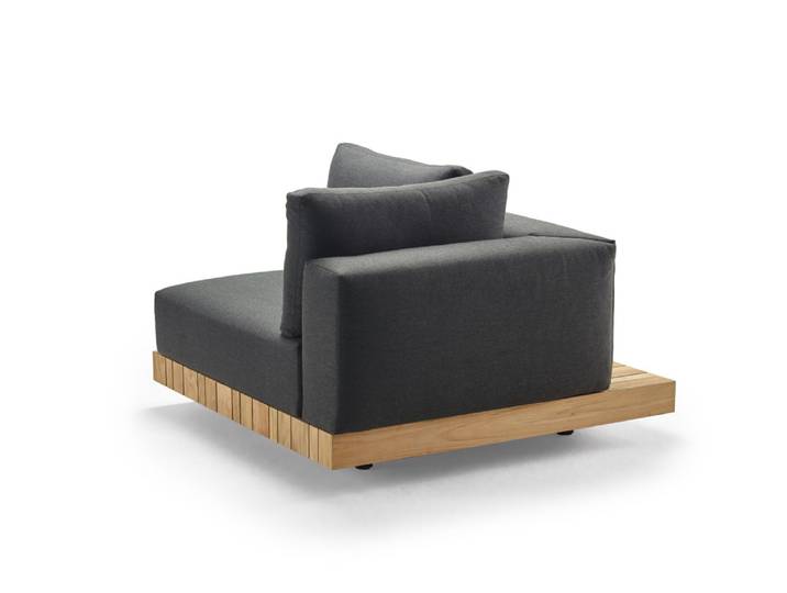 Solpuri Plateau L-Modul Ecke rechts inkl. Polster Teak