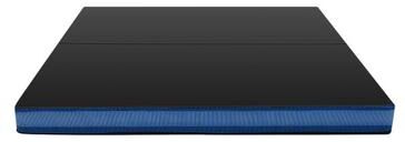 Costway Bi-Fold Gymnastics Mat Thick Folding Exercise Mat with Carrying Handles-Black