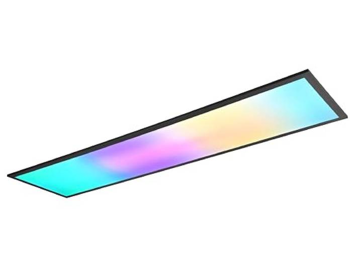 Reality Leuchten LED Deckenleuchte Beta R67661232, Metall Schwarz matt, inkl. 31 Watt LED RGB, Dynamic Light, Fernbedienung