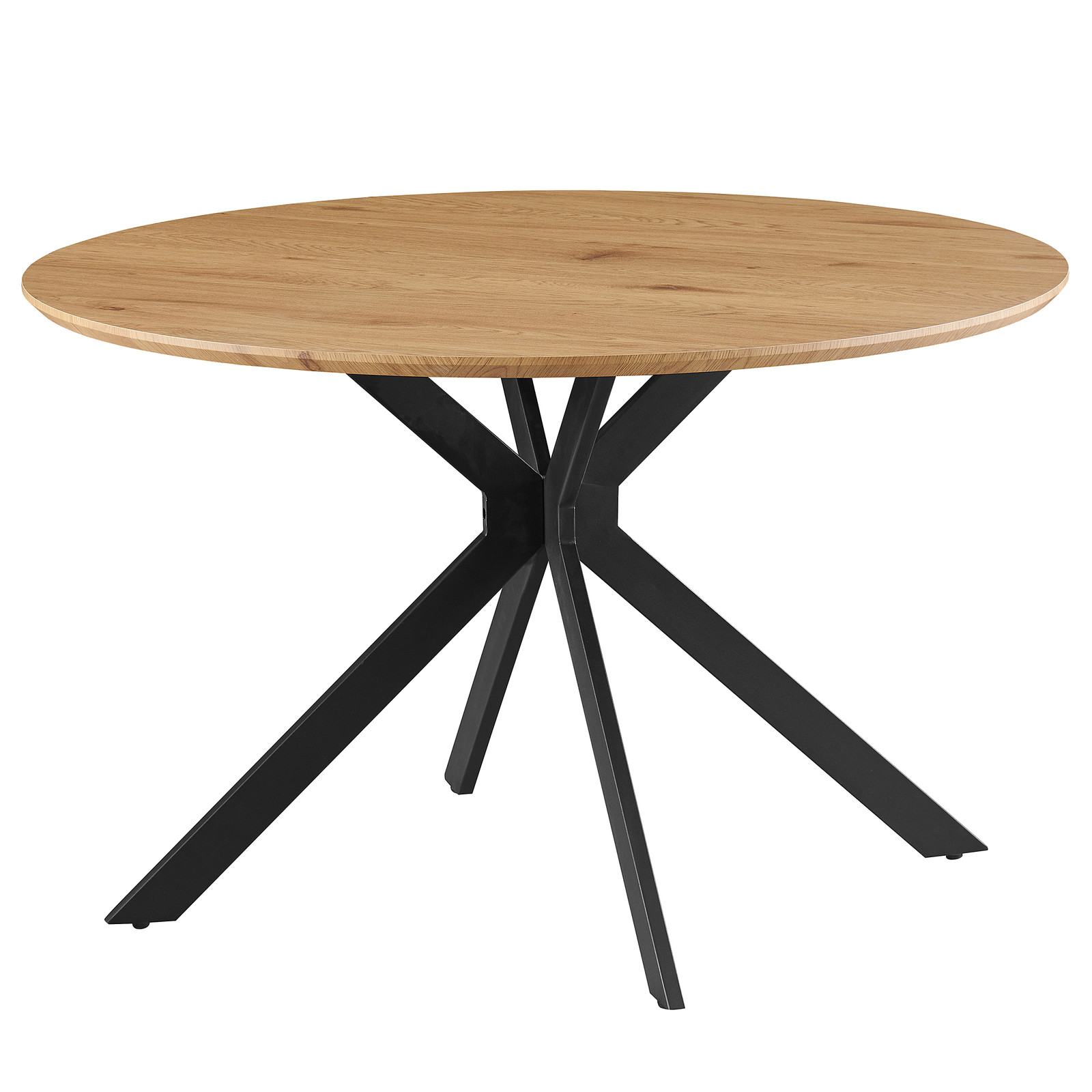 home24 Eettafel MANSUA Ronde Eettafel Bruin Ø 120 cm