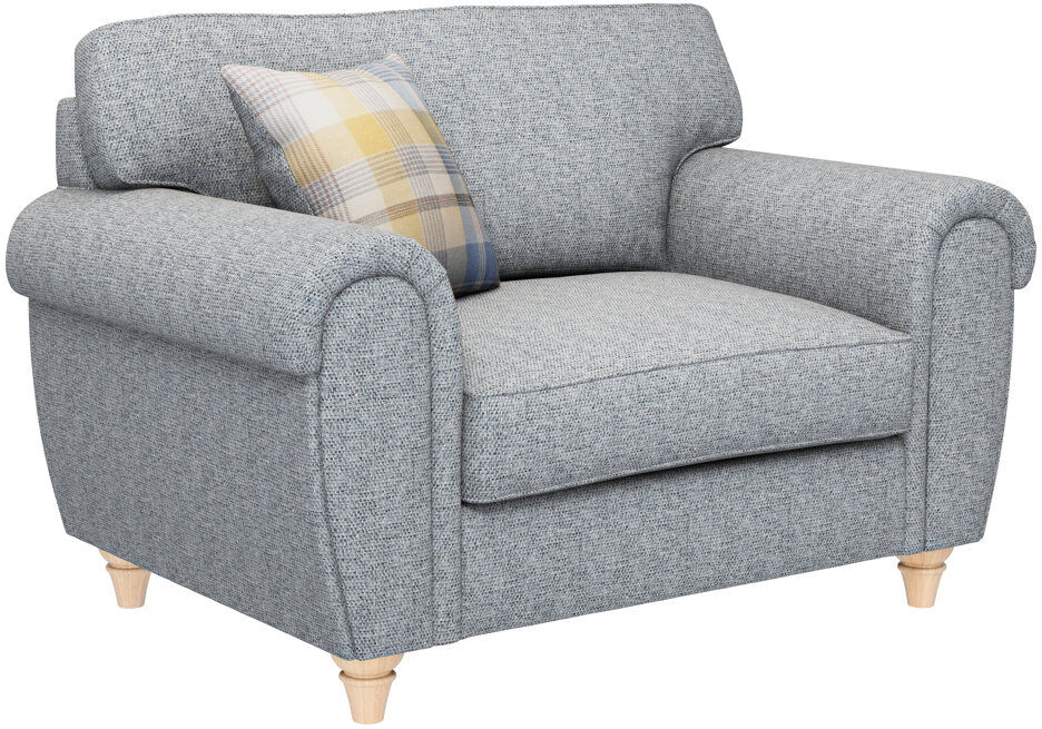Brayden Studio Vivo Upholstered Chair and a Half Ocean 86cm H X 122cm W X 82cm D