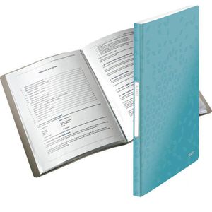 Leitz Sichtbuch 4632-00-51, WOW, aus PP, A4, mit 40 Hüllen, eisblau