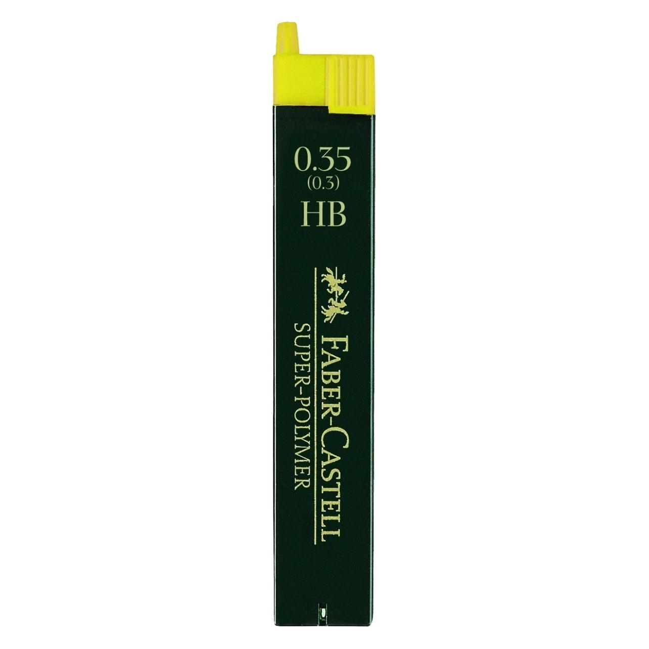 Faber-Castell 12 SUPER-POLYMER Bleistiftminen HB 0,35 mm (12 Stk., 0.35 mm, HB) (120300)