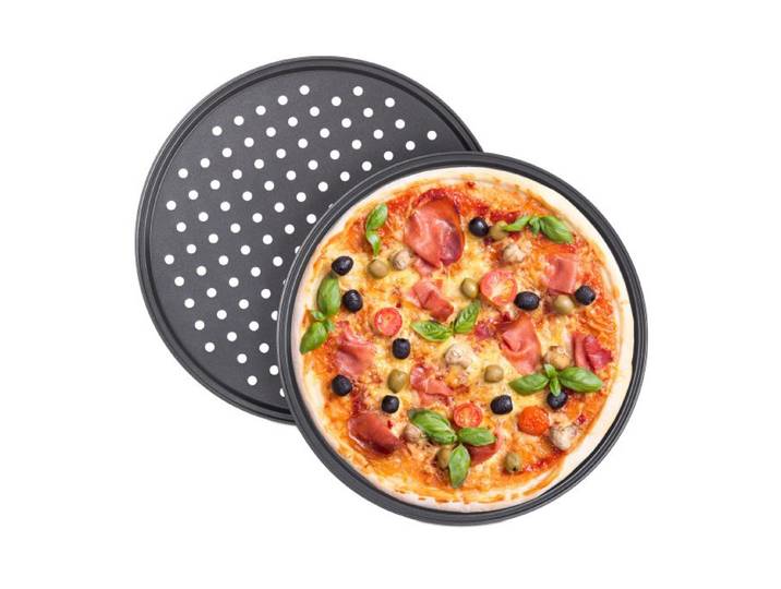 Relaxdays 4 x Pizzablech rund