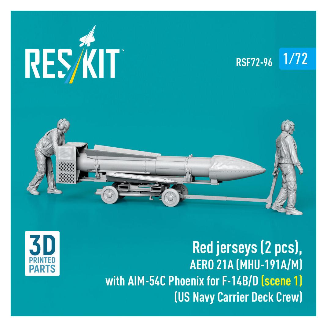 ResKit Red jerseys (2 pcs), AERO 21A (MHU-191A/M) with AIM-54C Phoenix for F-14B/D (scene 1) (US Navy Carri (RSF72-0096)