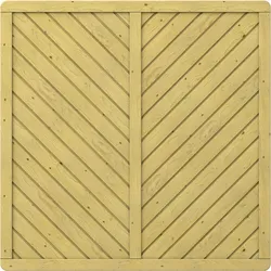 TraumGarten Sichtschutzzaun GADA Holz Sichtschutz Lamellenzaun, 179x179 cm