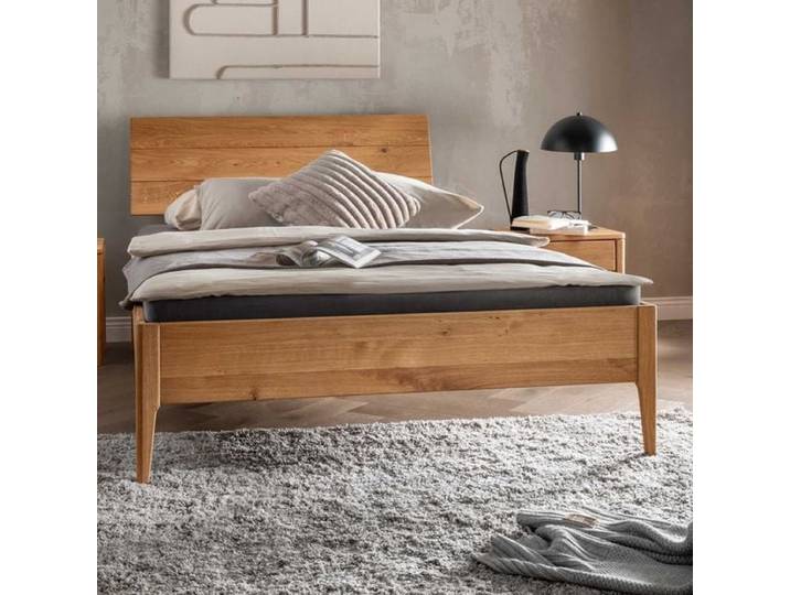 HOMELIV. Einzelbett Elva Komfort Wildeiche Massivholz 100x200cm