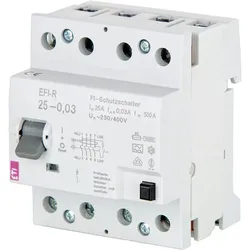 FI-Schalter EFI-R, 4-polig, 25A, 30mA, 10kA, Typ A, unverzögert ETI