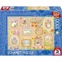 Adelige Katzen in Blütenpracht, Puzzle 1000 Teile