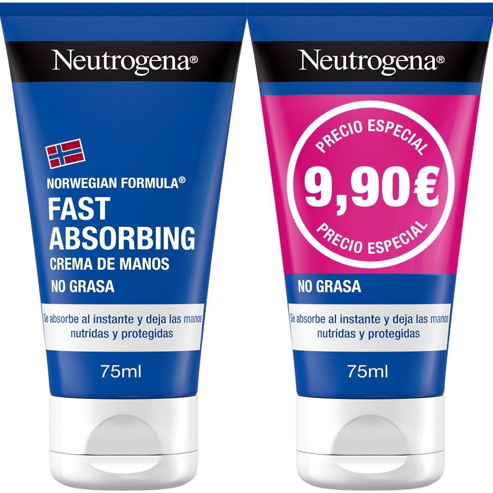 Neutrogena Rápida Absorción Crema de Manos 2x75 ml