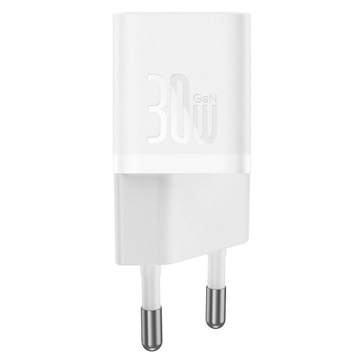 Baseus GaN5S, 30W, 3A, 1 x USB-C, with USB-C Cable, weiss (30 W, 1 Port) (P10110902213-00)