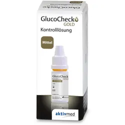 GlucoCheck GOLD Kontrolllösung (mittel) 4 ml