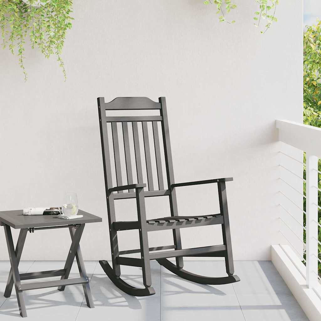 Lark Manor Outdoor Rocker Chair Black 114cm H X 84cm W X 65cm D