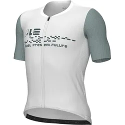 Alé, Herren, Velotrikot, PR-E Megabyte 2.0 S/S Jersey (XL), Weiss, Grau, XL