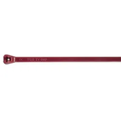 ABB TYV525M Ty-Rap Stahlnasenkabelbinder 186x4,8mm, 220N, Fluoropolymer ETFE rotbraun, -60/+160°C, UL94 V-0, VPE 100 geringe Rauchentwicklung im  - 100 Stück