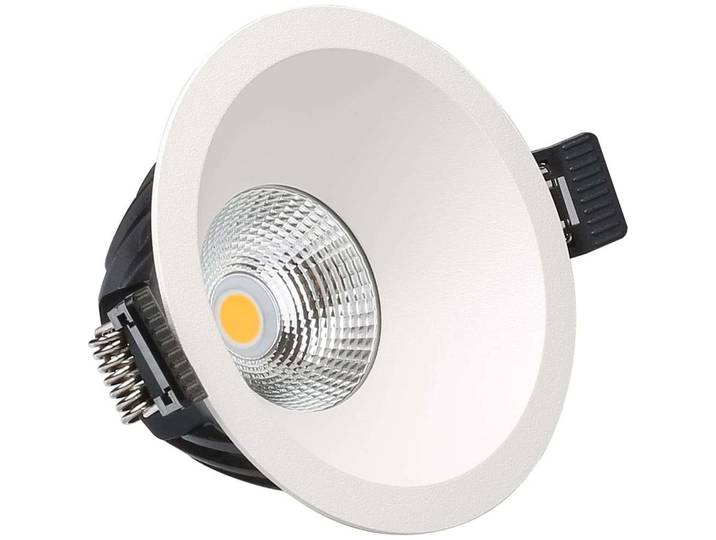Downlight Spot encastrable 9W 3000K Blanc - Antidark - Salon / séjour - Métal