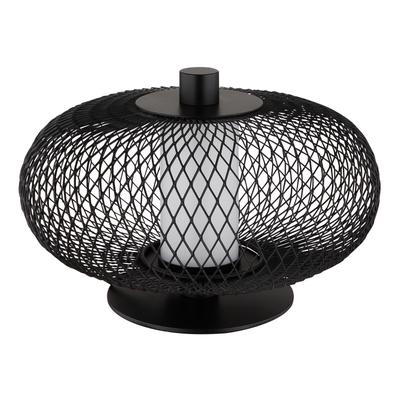 NOWA LED Tischleuchte "ASTARI", schwarz, 1, Ø 22cm H: 15cm, 1 Stk., Leuchten, Tischlampe, Metallgeflecht, Schlafzimmer, Wohnzimmer, LED Tischleuchte