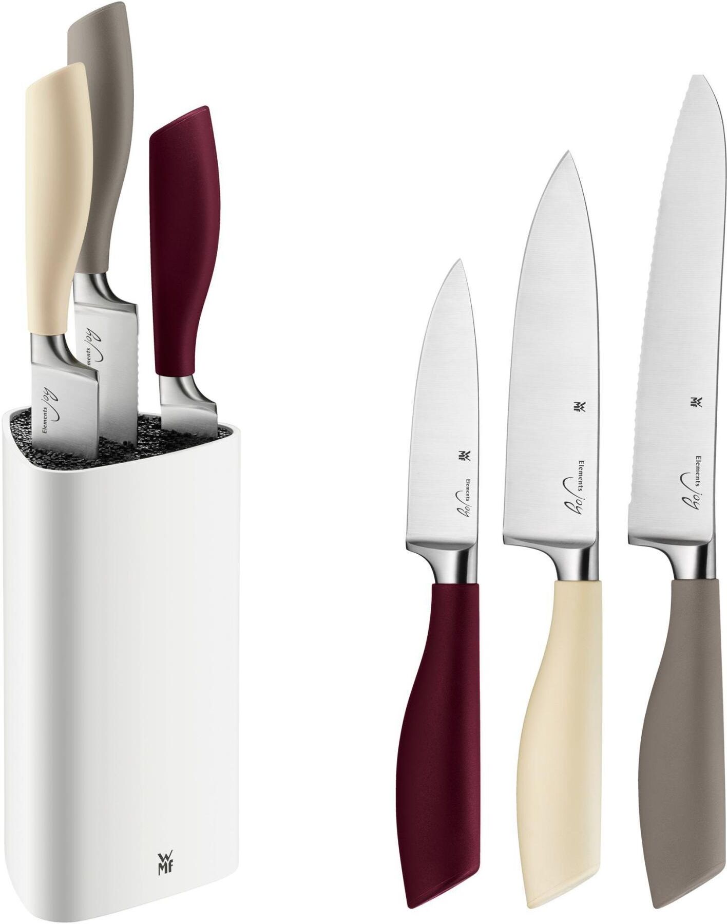 Messerblock WMF "Elements Joy", weiss (weiß), Messerblöcke, Messerblock weiß Einheitsgröße