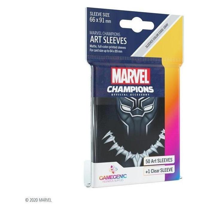 Gamegenic GGS10094ML - Marvel Champions Art Hüllen - schwarz Panther (50+1 Hüllen) (2000413)