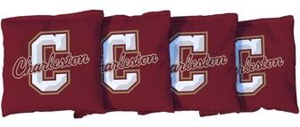 Skip's Garage College Of Charleston Cougars Red Cornhole Bags