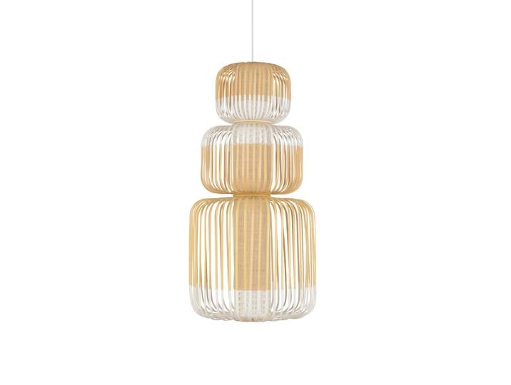 Suspension Bamboo Totem, blanche, hauteur 89,4 cm - Forestier - Salon / séjour - Design - Bambou - Multi-ampoules