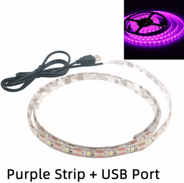 Inspire Curations 1M 5M USB LED Strip Lights For TV Backlight And Home Decor purple not Waterproof 1 Meter