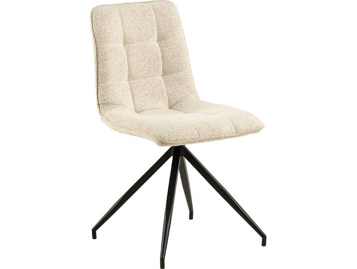 Smuk Bouclé Esszimmerstuhl Montana Creme