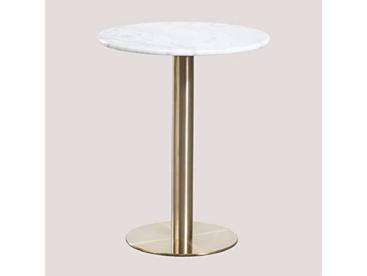 SKLUM Runder Bartisch aus Cosmopolitan Marmor Champagner-Gold Ø60 cm