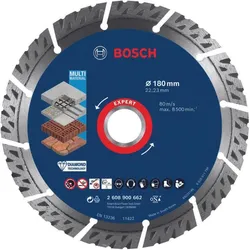 Bosch Professional Zubehör, Sägeblatt, EXPERT MultiMaterial Diamanttrennscheiben, 180 x 22,23 x 2,4 x 12 mm