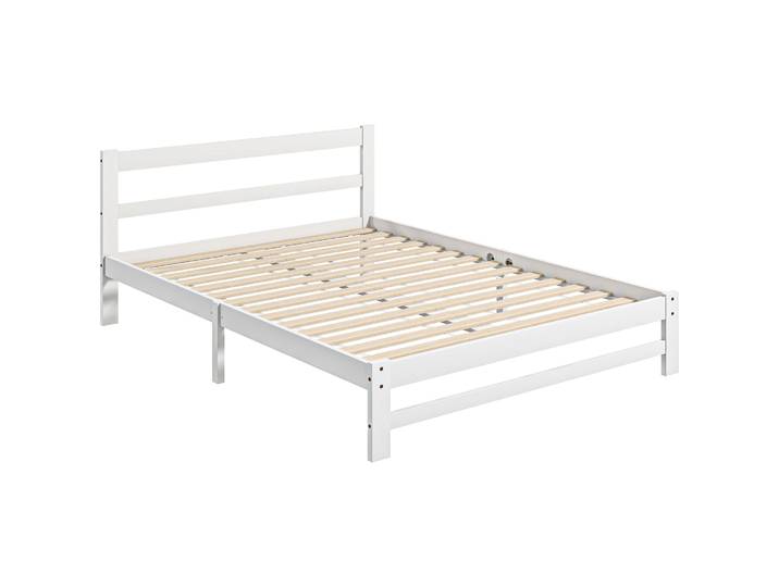 Cadre de lit en bois Homcom 195X141 cm, capacité 300 kg, blanc