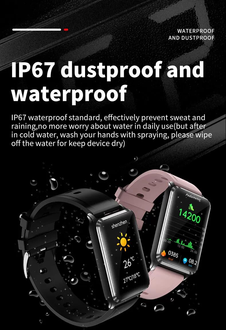 INF Smartwatch für Herren Damen, Smartwatch mit EKG, Puls, Blutsauerstoff, Messung von Schlaf, Lorentz-Streudiagramm,