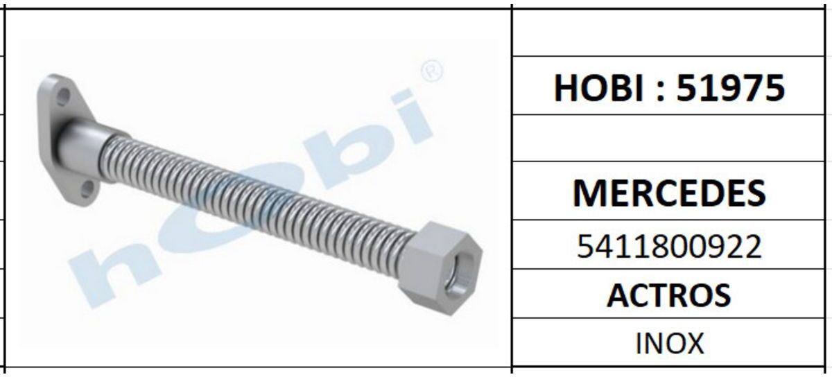 Conduite de lubrification pour turbocompresseur HOBI 51975