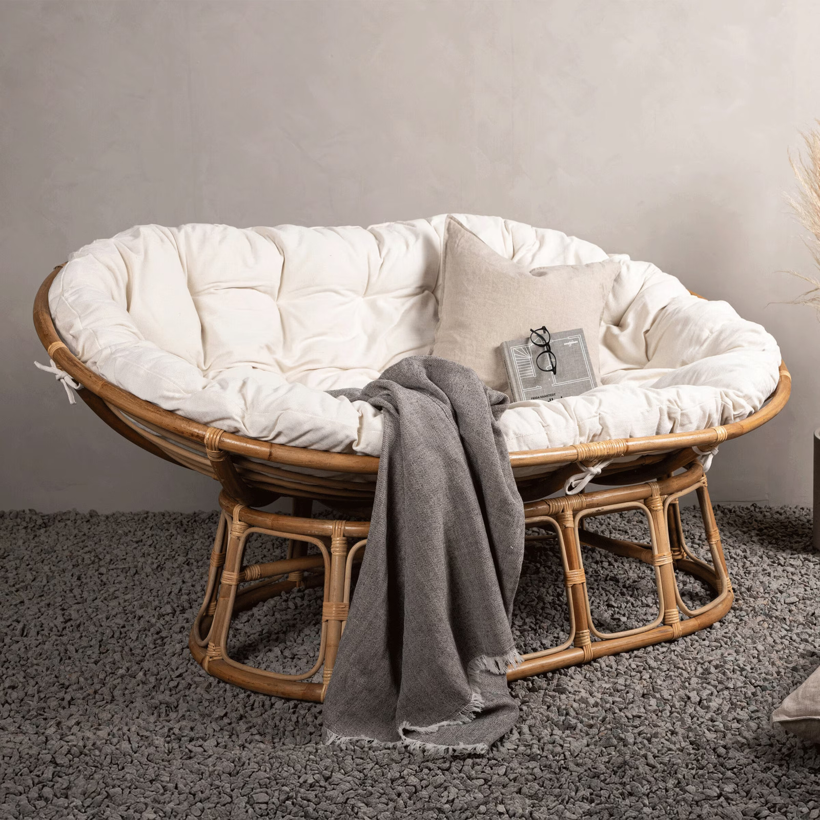 Nohr Outdoor Loveseat Larhonda Rotan - Off White