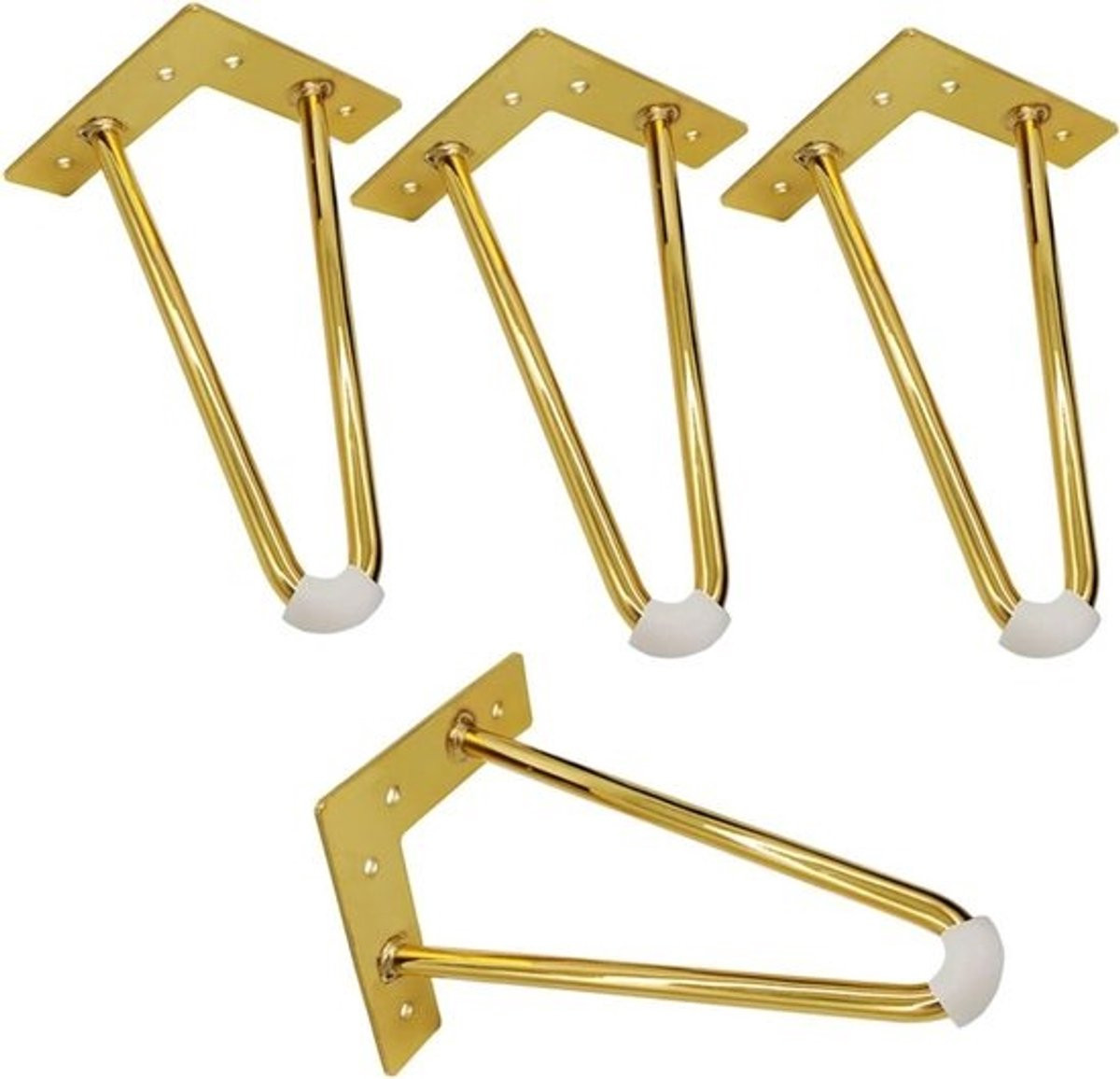 Gouden metalen haarspeld tafelpoten voor meubels, 15 cm