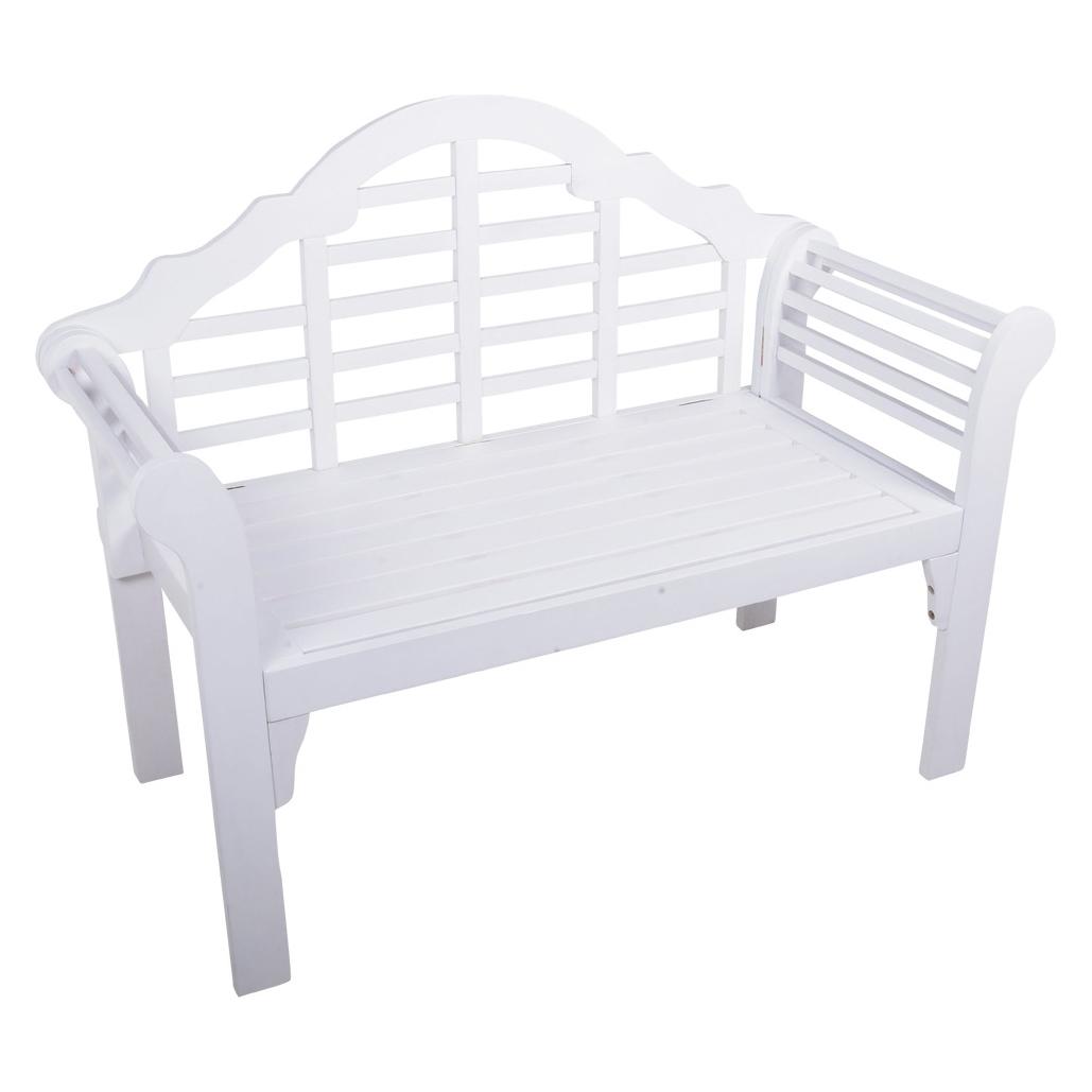Garden Pleasure Gartenbank PATTAYA 985181 weiss Holz 124,0 cm (985181)