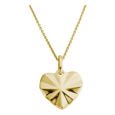 Kettenanhänger FIRETTI "Schmuck Geschenk Gold 333 Halsschmuck Anhänger Herz", gelbgoldfarben, Schmuckanhänger, Damen, Gelbgold 333, 0,73 g, Kettenanhänger