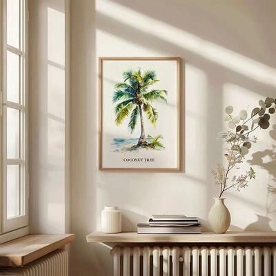 Uplifted Finds Botanical Green Houseplant Canvas Art   Calming Nature Indoors Interior Print 13 50 X 70 Cm