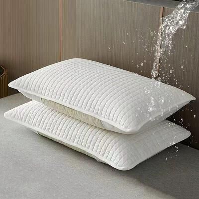 Inspired Deals Breathable Cotton Pillowcases Anti Sweat & Dirt Protection white