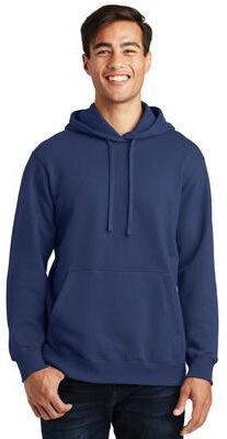 Port & Company PC850H Fan Favorite Fleece Pullover Hooded Sweatshirt in Team Navy Blue size 2XL   Cotton/Polyester Blend